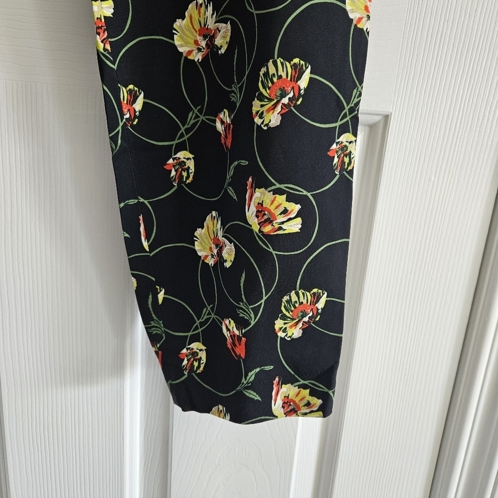 NWOT Akris Punto X Saks Fifth Avenue Mimi Poppy Dot Floral Trousers - Picture 4 of 10